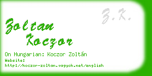 zoltan koczor business card