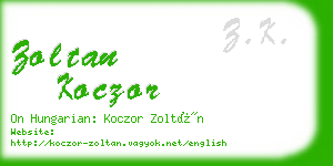 zoltan koczor business card
